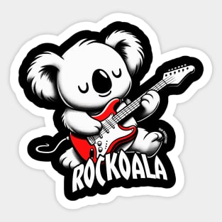 Rockoala: Strumming to the Beat of the Wild | Koala Guitar Player Kids Sticker